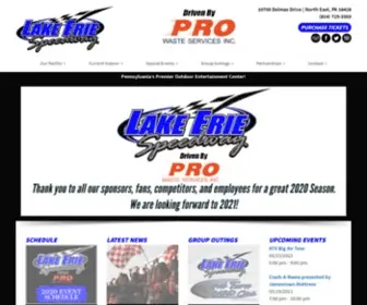 Lakeeriespeedway.com(Lake Erie Speedway) Screenshot