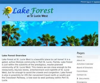 Lakeforestatslw.com(Lake Forest at St Lucie West) Screenshot