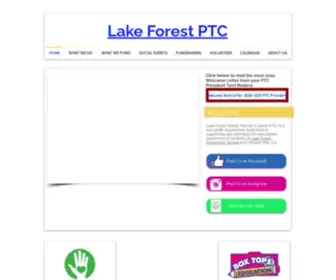 Lakeforestptc.org(Lake Forest PTC) Screenshot