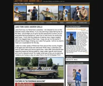 Lakeforkguideandrewgrills.com(Lake Fork Guide Andrew Grills) Screenshot