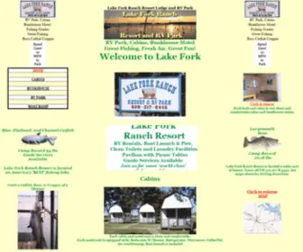 Lakeforkranchresort.com(Beautiful Rustic Lake Fork Ranch Resort and RV Park) Screenshot