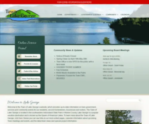 Lakegeorgetown.org(Town of Lake George) Screenshot