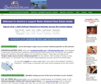 Lakehomes-USA.com(Waterfront Real Estate) Screenshot