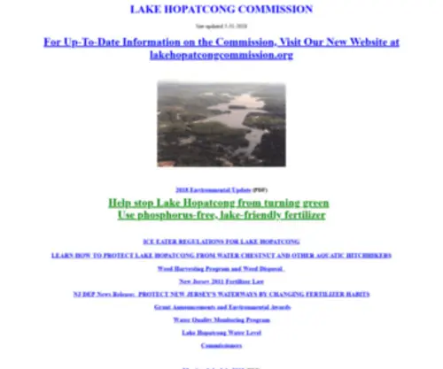 Lakehopatcong.org(Lake Hopatcong Commission site) Screenshot