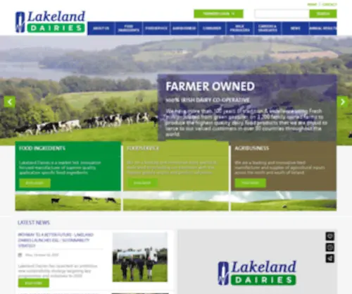 Lakeland.ie(Lakeland Dairies) Screenshot