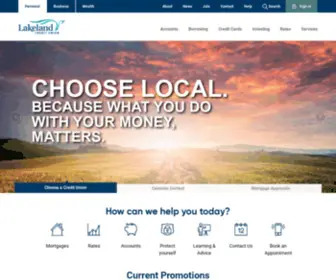 Lakelandcreditunion.com(Lakeland Credit Union) Screenshot