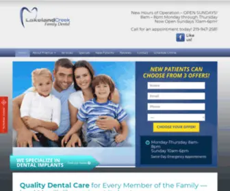 Lakelandcreekfamilydental.com(Dentist in Merrillville) Screenshot