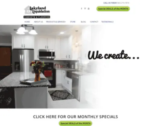 Lakelandliquidation.com(Discount Cabinets And Flooring) Screenshot