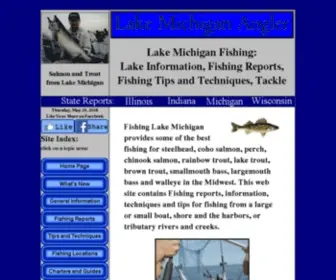 Lakemichiganangler.com(Lake Michigan Fishing Information) Screenshot