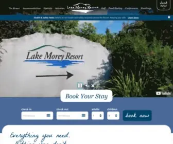 Lakemoreyresort.com(Lake Morey Resort) Screenshot