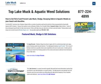 Lakemuck.com(Lake Muck Solutions to Control Sediment) Screenshot