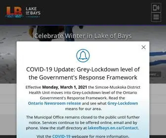 Lakeofbays.on.ca(The Township of Lake of Bays) Screenshot