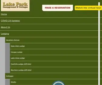 Lakeparkcampground.com(Lake Park Campground and Cottages) Screenshot