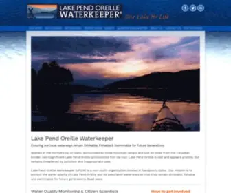 Lakependoreillewaterkeeper.org(Lake Pend Oreille Waterkeeper) Screenshot