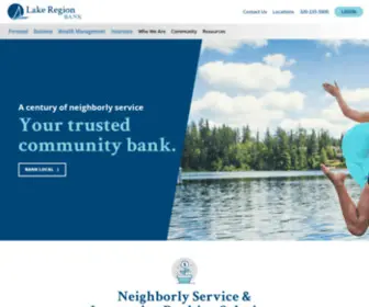 Lakeregion.com(Lake Region Bank) Screenshot