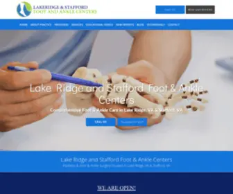 Lakeridgefootankle.com(Lake Ridge and Stafford Foot &amp; Ankle Centers) Screenshot