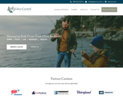Lakescentralinsurance.com(Lakes Central Insurance) Screenshot