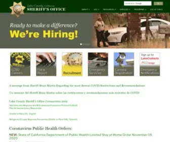Lakesheriff.com(Lake County California Sheriff's Office) Screenshot