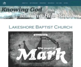 Lakeshorebaptistchurch.com(Lakeshore Baptist Church) Screenshot