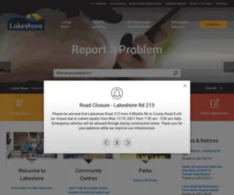 Lakeshore.ca(Municipality of Lakeshore) Screenshot