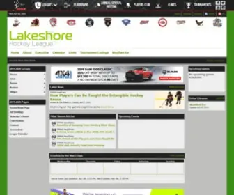 Lakeshorehockeyleague.net(Lakeshore Hockey League) Screenshot