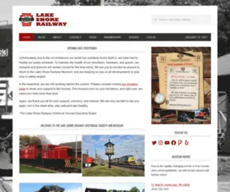 Lakeshorerailway.com(The Lake Shore Railway Historical Society and Museum) Screenshot