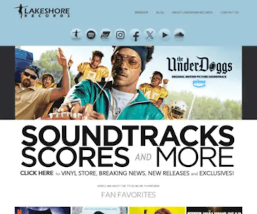 Lakeshorerecords.com(LAKESHORE RECORDS) Screenshot