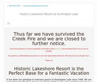 Lakeshoreresort.net(Come Enjoy the Great Outdoors at Huntington Lake) Screenshot