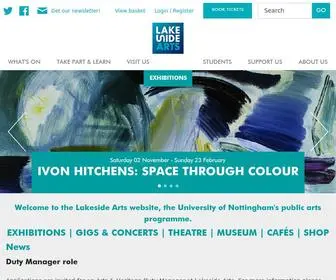 Lakesidearts.org.uk(Lakeside Arts) Screenshot