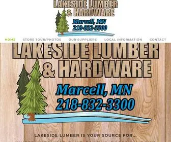 Lakesidelumber.biz(Lakeside Lumber & Hardware Marcell) Screenshot