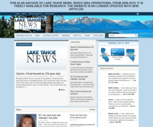 Laketahoenews.net(Lake Tahoe News) Screenshot