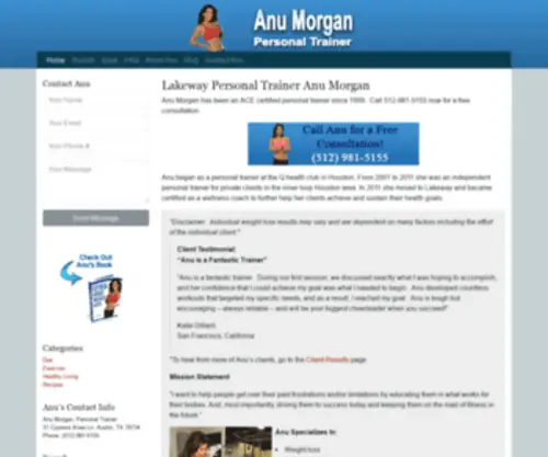 Lakewaytrainer.com(Lakeway Personal Trainer Anu Morgan) Screenshot