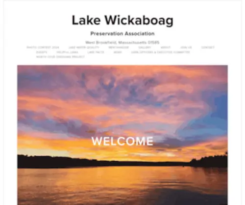 Lakewickaboag.com(The purpose of the Lake Wickaboag Preservation Association) Screenshot