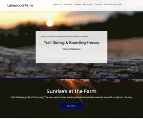 Lakewoodfarm.com(Trail Riding & Boarding Horses) Screenshot