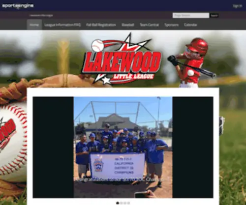 Lakewoodlittleleague.org(Lakewood Little League) Screenshot