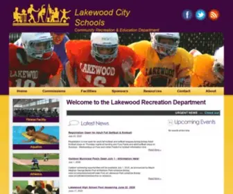 Lakewoodrecreation.com(Lakewood Recreation Department) Screenshot