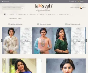 Laksyah.com(Kavya Madhavans Online Shopping Website) Screenshot