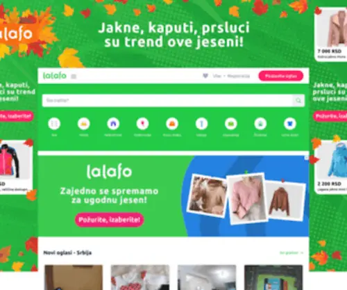 Lalafo.rs(Besplatni oglasi u Srbija. Millions of buyers and sellers buy and sell used goods for free) Screenshot