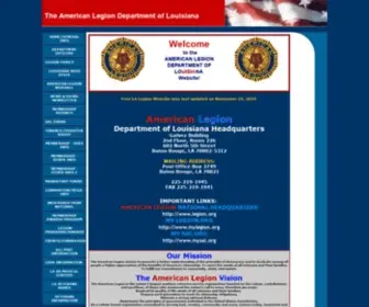 Lalegion.org(Louisiana's largest veterans based volunteer organization) Screenshot