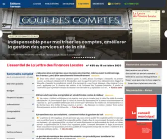 Lalettredesfinanceslocales.com(Editions Sorman) Screenshot