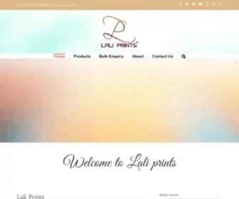 Laliprints.com(Manufacturer Wholesaler and Retailer of Bed sheets) Screenshot