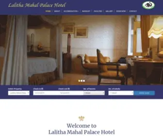 Lalithamahalpalace.co.in(Lalitha Mahal Palace HotelLalitha Mahal Palace Hotel) Screenshot