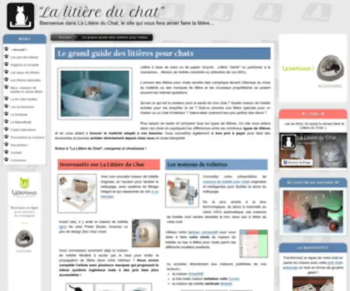Lalitiereduchat.fr(Litière) Screenshot