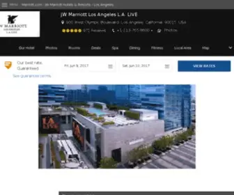 Lalivemarriott.com(JW Marriott Los Angeles L.A) Screenshot