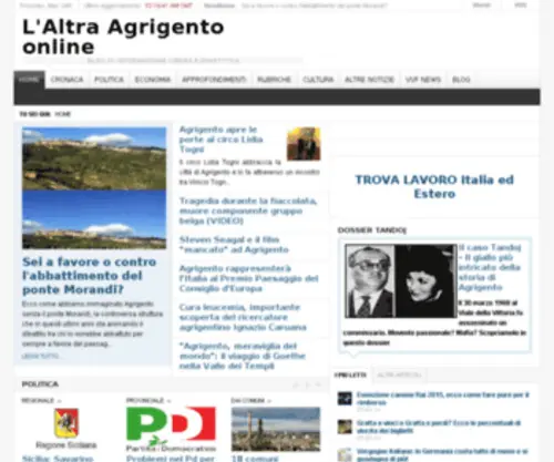 Laltraagrigento.it(Laltraagri Gento) Screenshot