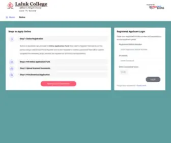 Lalukcollegeadmission.in(Online Portal) Screenshot