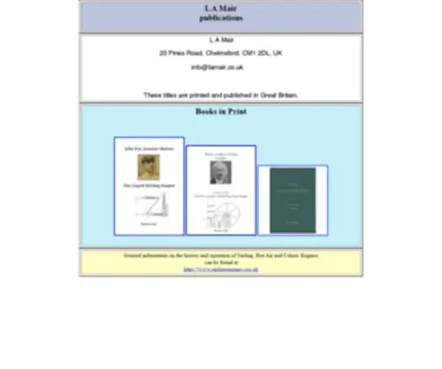 Lamair.co.uk(L A Mair Publishing) Screenshot