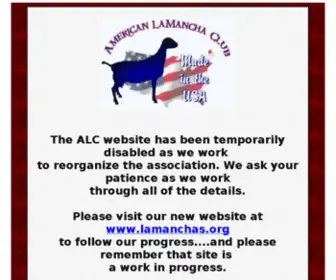 Lamanchas.com(American LaMancha Club Home) Screenshot