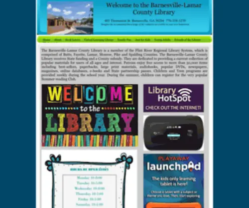 Lamarlibrary.org(Georgia PINES Library System) Screenshot
