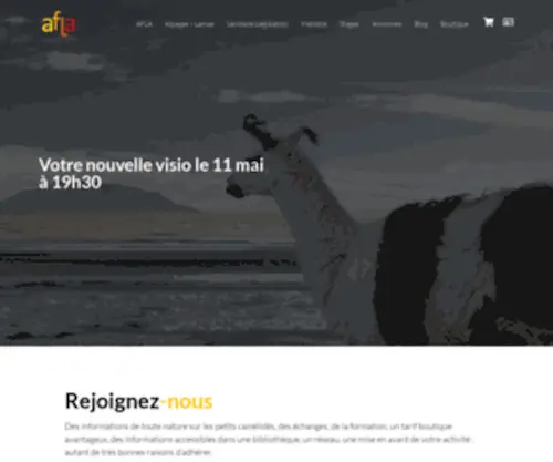 Lamas-Alpagas.org(Association Française Lamas Alpagas) Screenshot
